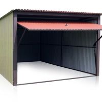 Plechová garáž 3×5 so spádom strechy dozadu