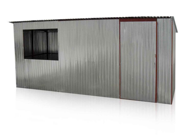 Plechová garáž 5x3m so spádom strechy dozadu
