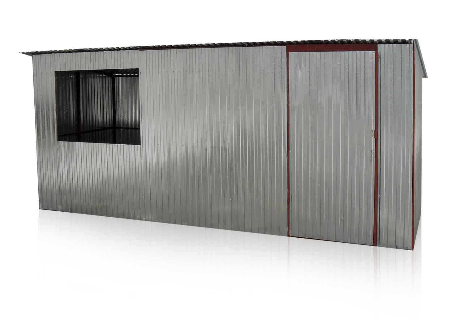 Plechová garáž 5x3 so spádom strechy dozadu