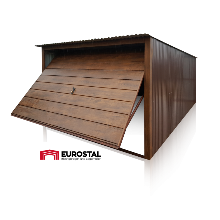 Plechová garáž 3x5 so spádom strechy dozadu