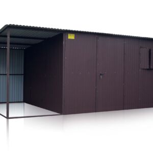 Plechová garáž 4×3 so spádom strechy dozadu