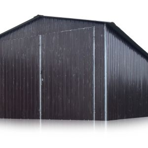 Plechová garáž 4×6 sedlová strecha RAL 8017