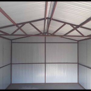 Plechová garáž 3×6 sedlová strecha – pozink