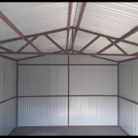 Plechová garáž 3×5 sedlová strecha RAL 1002