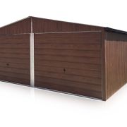 Plechový Dvojgaráž 6x6m so sedlovov strechou -Orech MAT